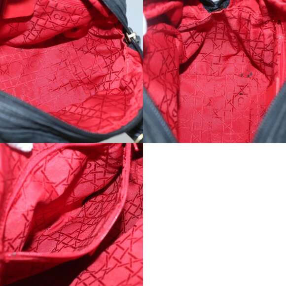 DIOR Canage Hand Bag Nylon Black Gold - Picture 12 of 12